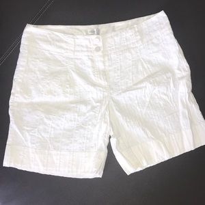 Mango Suit white bermuda shorts